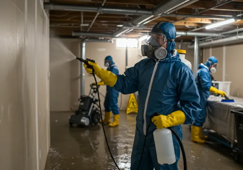 Basement Sanitization and Antimicrobial Treatment process in Hilliard, OH
